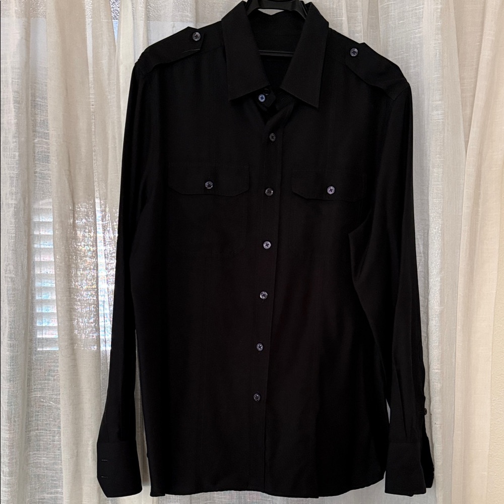 Tom Ford Black Casual Button Down Shirt